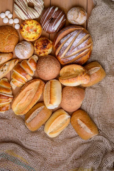 Roti Berbagai Macam Jenis Roti Brasil Produk Roti — Stok Foto
