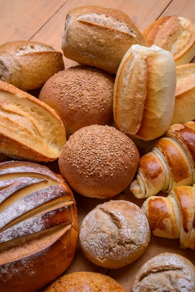Pieczywo Różne Rodzaje Brazylijskich Chlebów Produkty Piekarnicze — Zdjęcie stockowe