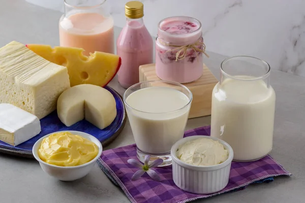 Milchprodukte Milch Und Derivate — Stockfoto