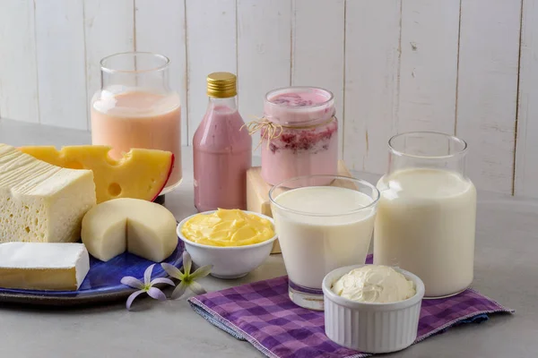 Milchprodukte Milch Und Derivate — Stockfoto