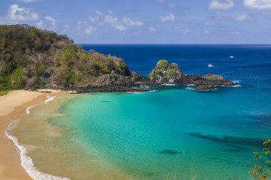 Fernando de Noronha, Sancho Körfezi Sahili, Pernambuco, Brezilya 14 Aralık 2021.