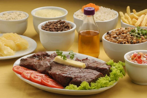 Carne Seca Sol Plato Típico Del Noreste Brasil — Foto de Stock