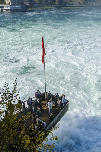 Air Terjun Rhine Atau Rheinfall Adalah Air Terjun Terbesar Eropa — Stok Foto