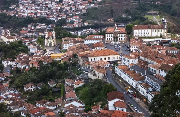 Ouro Preto Minas Gerais Brazil October 2004 具有历史建筑的城市的局部视图 — 图库照片