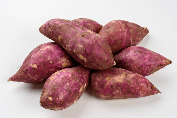 Sweet potatoes isolated on white background. — Stock Image Sweet Potatoes Isolated White Background Royalty Free Stock Images