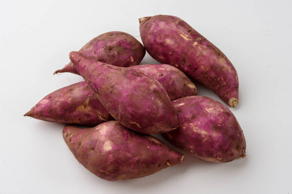 Sweet potatoes isolated on white background. — Stock Image Sweet Potatoes Isolated White Background Stock Picture