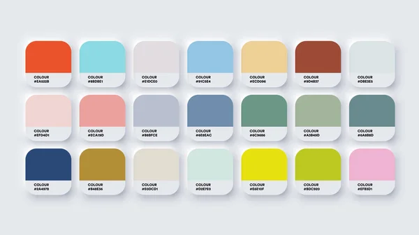 Pastel Colour Catalog Δείγματα έμπνευσης σε RGB — Διανυσματικό Αρχείο