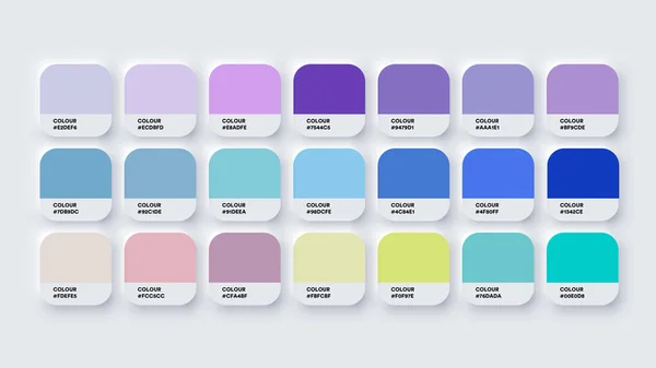 Pastel Colour Catalog Inspiration Samples Rgb 사기적 — 스톡 벡터