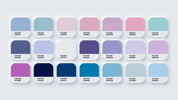 Pastel Colour Catalog Inspiration Samples Rgb 사기적 — 스톡 벡터