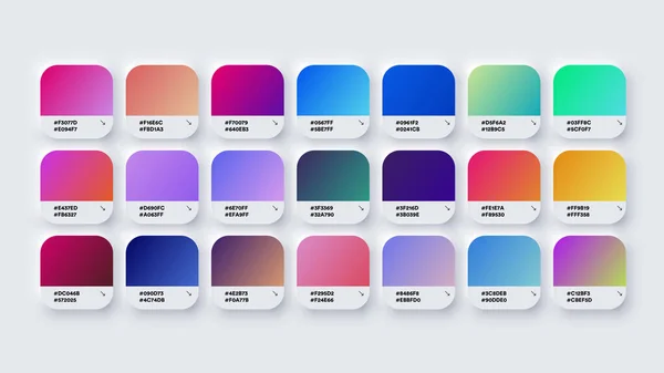 Guide Samples Trendy Pastel Neon Colour Graphic Interior Design Use — 스톡 벡터