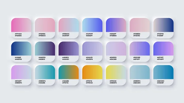 Guide Samples Trendy Pastel Neon Colour Graphic Interior Design Use — 스톡 벡터