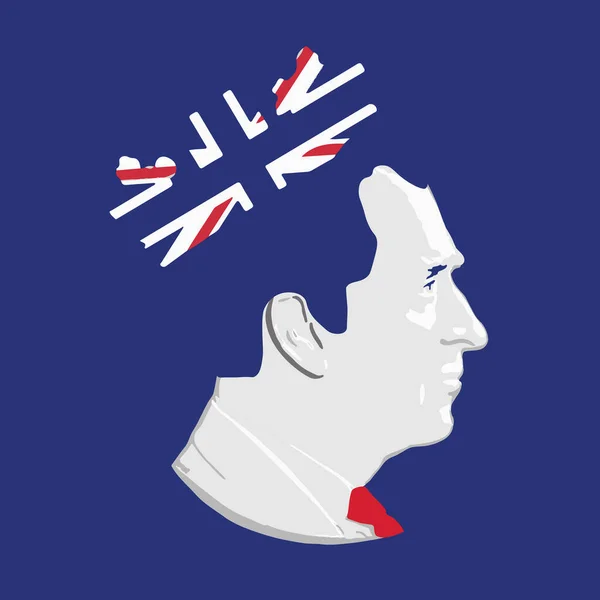 Kral III. Charles İllüstrasyon ve Taç. Vektör İllüstrasyonu