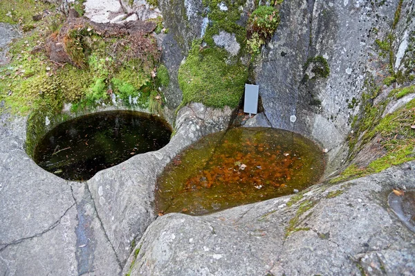 Devin kazanı olarak da bilinen su ısıtıcısı, tipik olarak büyük ve silindirik bir çukur olup, bir buzulun altında bulunan katı kayaya delinir..