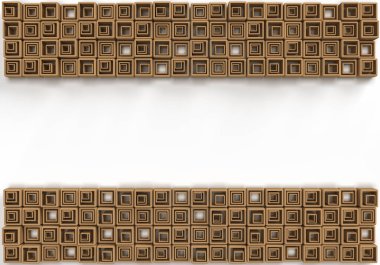 Beyaz arkaplandaki ahşap bubiğin 3 boyutlu görüntüsü. 