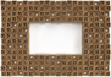 Beyaz arkaplandaki ahşap bubiğin 3 boyutlu görüntüsü. 