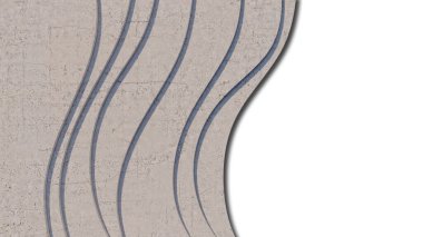 A 3d rendering image of many curved white concrete wall.