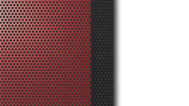 A 3d rendering image of colorful metal mesh plate on white background.
