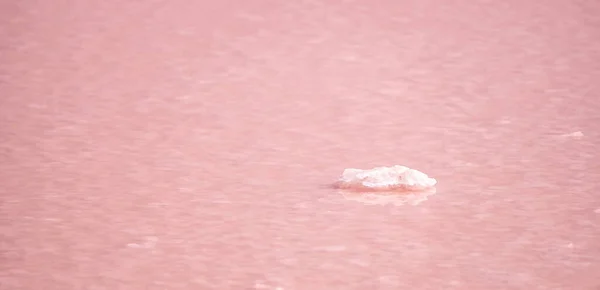 Pink salt crystals. Natural pink salt lake texture. Salt mining. Extremely salty pink lake, colored by microalgae with crystalline salt depositions