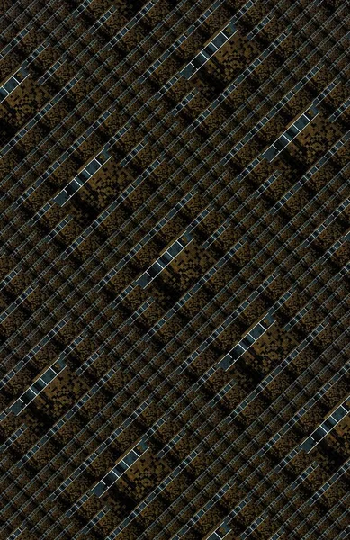 Abstract Turquoise Witte Trim Patroon Voor Goud Zwart Minuut Vierkante — Stockfoto