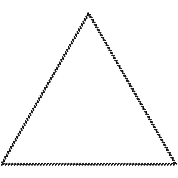 Filato diritto o triangolo di corda come bordo del telaio nell'illustrazione marina — Vettoriale Stock