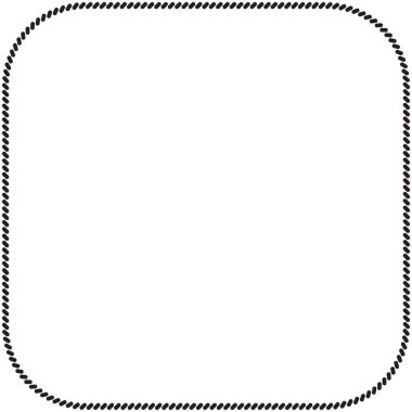 Deniz resimlerinde çerçeve kenarı olarak düz iplik veya ip yuvarlak dikdörtgen