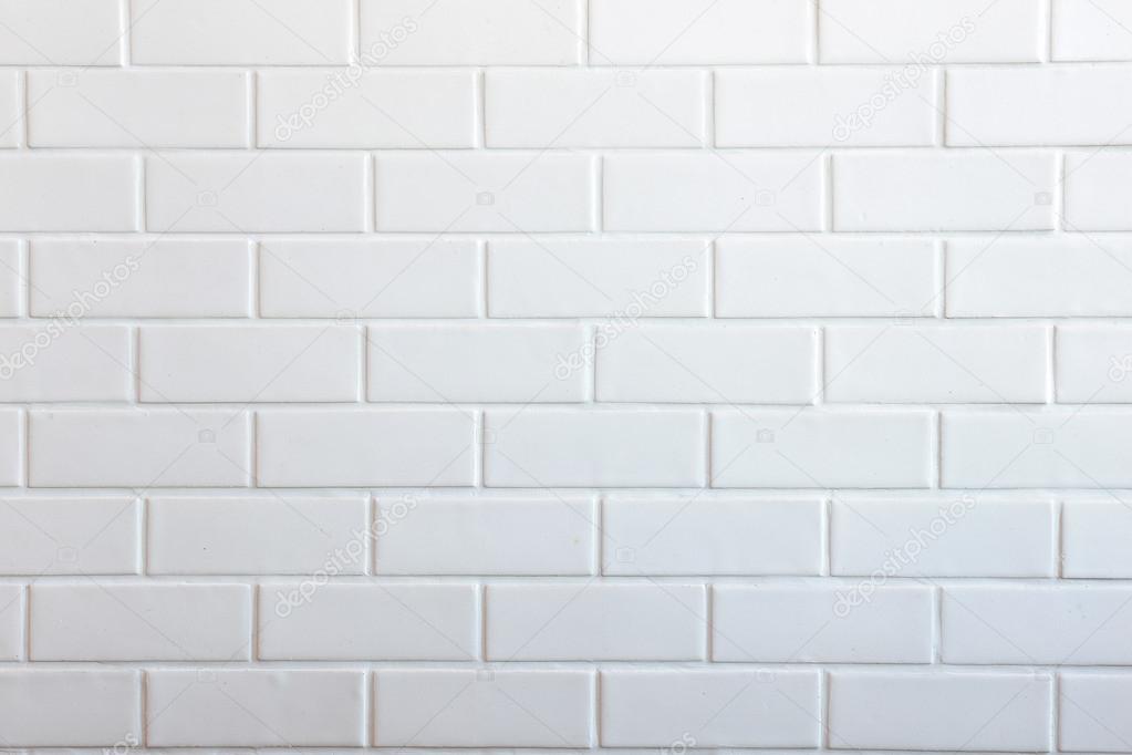 White grunge brick wall background