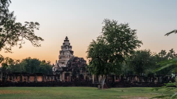 Timelapse Phanomwan Castle Prasat Hin Phanomwan Influenced Ancient Khmer Period — Stock Video