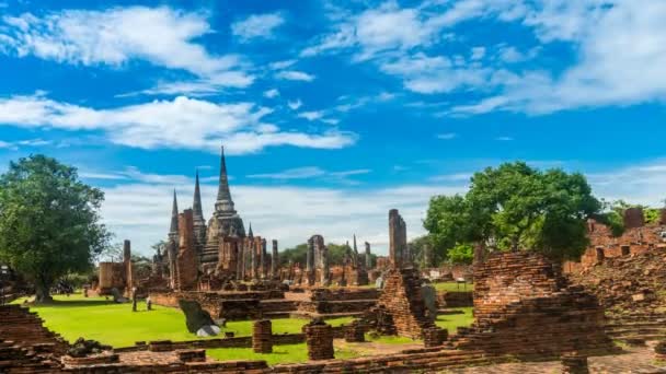 Time Lapse Wat Phra Sanphet Parc Historique Ayutthaya Est Ancien — Video