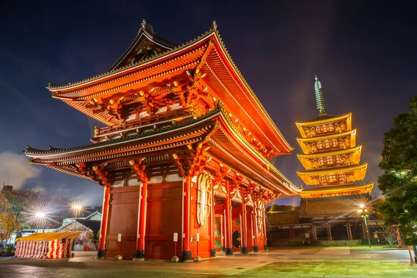 Asakusa Senso Tokyo Daki Eski Budist Tapınağıdır Önemli Bir Sembol — Stok fotoğraf