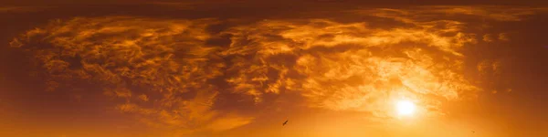 Ciemnoniebieski Zmierzch Panorama Nieba Chmurami Cumulus Płynna Panorama Hdr 360 Obraz Stockowy