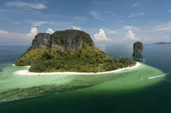 Vista Aérea Poda Island Lugar Famoso Província Phuket Krabi Tailândia — Fotografia de Stock