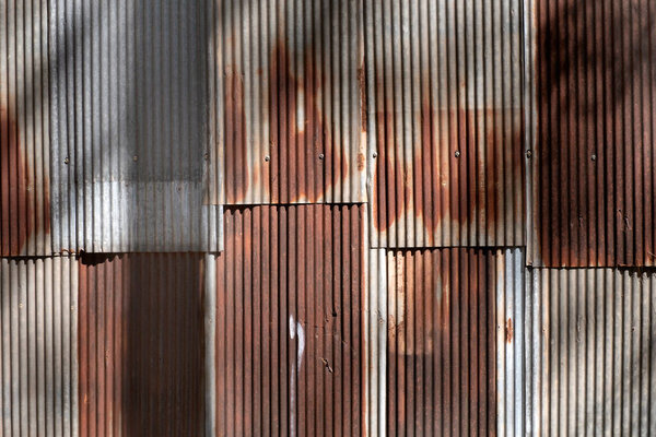 Rusty Zinc roof metal for Background.