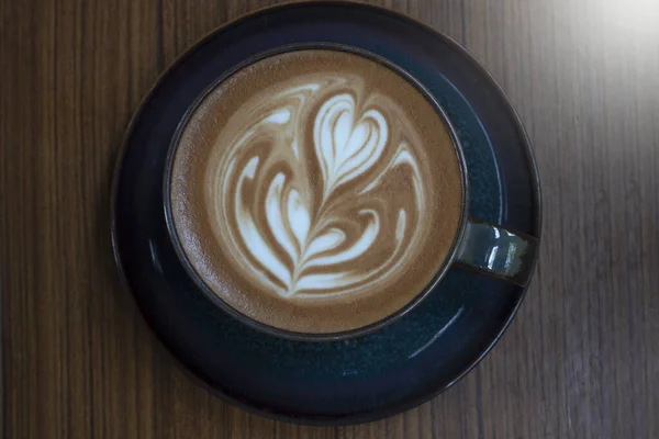 Latte Hot Coffee Nature Background — Stock Photo, Image