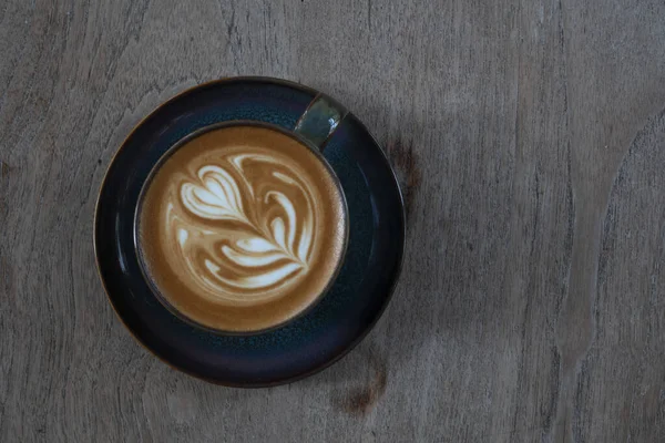 Latte Café Caliente Fondo Natural —  Fotos de Stock