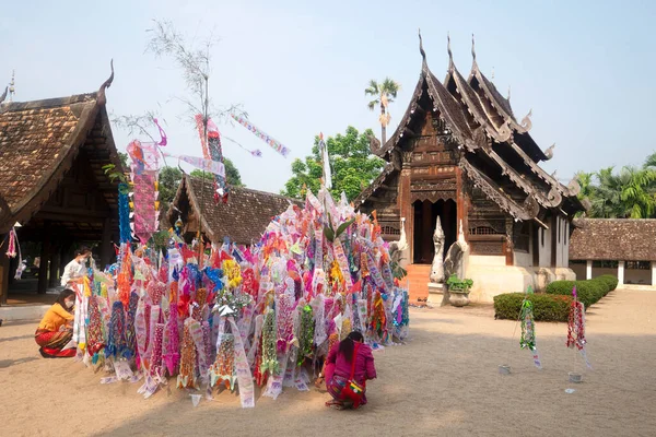 Chiangmai Thailand Απριλιοσ 2022 Φεστιβάλ Songkran Γιορτάζεται Ένα Παραδοσιακό Lanna — Φωτογραφία Αρχείου