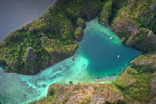 Lagoa Forma Coração Ilha Phi Phi Oceano Andamão Sul Tailândia — Fotografia de Stock