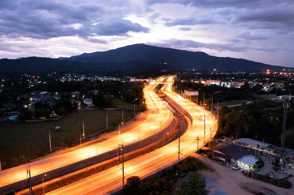 Aerial View Express Way Chiangmai Thailand — Stock Photo, Image