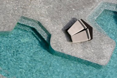 Doğa Arkaplanı için Üst Görünüm Yüzme Havuzu.