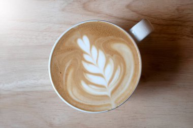 Arka plan için sıcak Cappuccino Kahve.