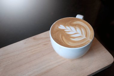Arka plan için sıcak Cappuccino Kahve.