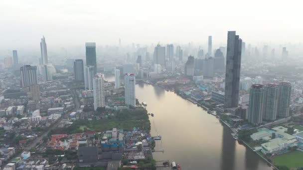 Бизнес Район Бангкока Таиланде — стоковое видео