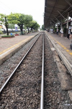 Lampang, Tayland - 25 Eylül 2022: Bangkok Tayland 'a Lampang Tren İstasyonu.