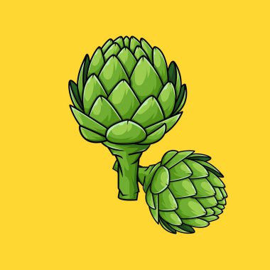 illustration vector graphic of artichokes