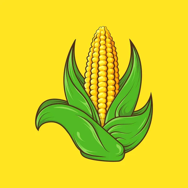 Illustration Vector Graphic Corn — Archivo Imágenes Vectoriales