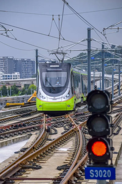Foshan China Agosto 2021 Nanhai Tram Line Novo Sistema Bonde — Fotografia de Stock