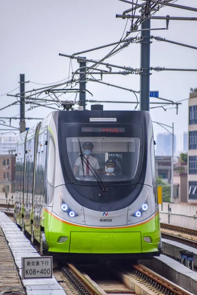 Foshan China Agosto 2021 Nanhai Tram Line Novo Sistema Bonde — Fotografia de Stock