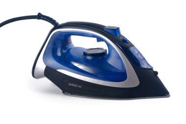 Beyaz bir arka plan üzerinde izole mavi demir.