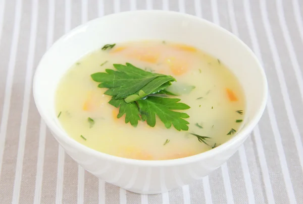 Sopa polenta com legumes — Fotografia de Stock