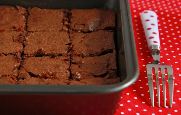 Brownie quadrados — Fotografia de Stock