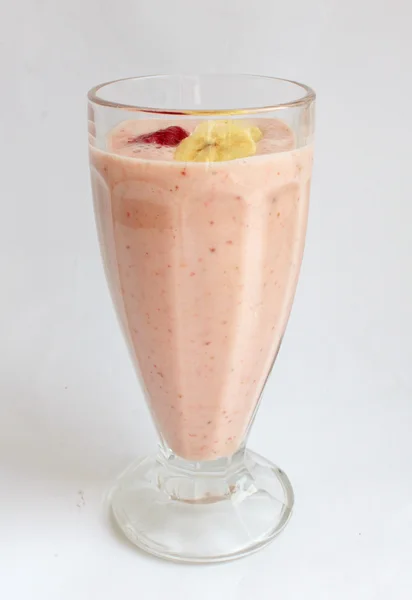 Banana strawberry smoothie — Stock Photo, Image